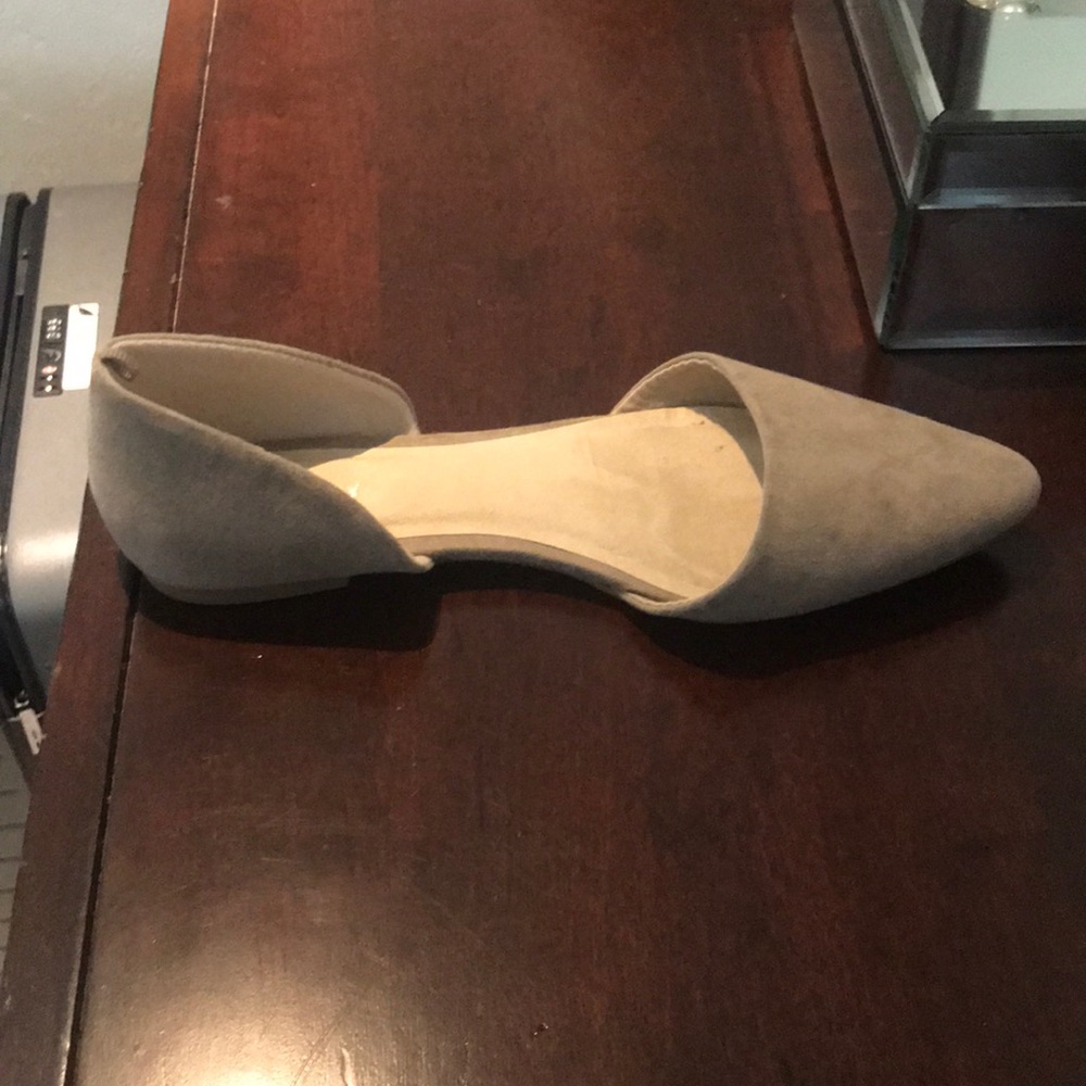 Grey slip on shoes